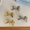 Hair Clips Hairpin Sticks Gold Color Bow Shape Trendy Vintage Metal Accessories Headwear Hairstyle For Women Jewelry H067