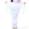 Stage Wear 1pcs/lot Belly Dance Costume Tassel Wrap Belt Chain Chiffon Hip Tribal Waistchain Free Size Candy Solid
