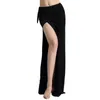 Stage Draag Sexy Modal Belly Dance Kostuum Hoge taille Draw String Lange rok Side Split Slim Dancer Practice Comfortabele zwarte volwassene XL