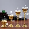 Candle Holders Brass Lamp Collection Romantic Flower Candlestick Wedding Bar Dinner Home Table High Foot Buddhism Creative Decoration