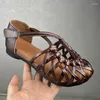 Повседневная обувь Birkuir подлинный кожаный полой сандалии для женщин