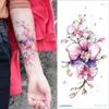 Tatuering överföring sexiga kvinnor tillfälliga tatueringar realistiska lotus rose blomma tatuering klistermärke vattentät henna kroppskonst falsk tatoo makeup dekaler 240426