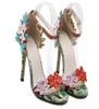 Adorabile designer di design alla caviglia della caviglia di fiori Donne di sandalo Destina di tallone alto tacchi alti tacchi da 35 a 40897736