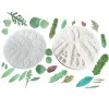 Molds Tree Leaf Vorm Slicon Mold Fondant Cake Diy Baking Tool Handgemaakte Fudge Chocolate Mold Plant Bloemen Klei Gips Decoratie