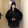 Kurtki damskie Matakawa Y2K Zapęta jesienna zima dla kobiet solidne czarne harajuku grube ciepłe chaquetas w stylu japoński Ropa de Majer