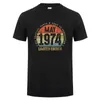 T-shirty męskie wykonane w kwietniu czerwca 1974 r. T-shirt krótkie SLE Urodzone w marcu październik Listopad RY Miesiąc 1974 TOPS TEE TEE SD-004 J240426