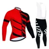 Bike Jerseys -broek met lange mouwen voor mannen nieuwste Autumn Cycling Sets Pro Team Racing Sportswear Bicycle Suits Uniform 240416