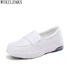 Casual Shoes White Loafers Women Leather Woman Platform Sneakers Black Slip On för 2024 Zapatillas de Mujer