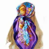 Bandanas Durag Square Scalf Scarf Modna Satynowa satynowa nadrukowana szalik na szyję damski opaska na głowę Kerchief Women Pabandka szal Akcesoria 240426