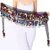 Belts 2024 Belly Dance Costume Clothes Belt Bellydance Waist Chain Hip Scarf Women Girl With Sequin 11 Color