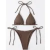 Set 2023 Donne da bagno a due pezzi Sexy Swimwear Halter String Triangle Bikini Sets