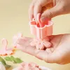 Moulds 5pcs/set Sakura Cookies Mold Cherry Blossom Pink Biscuit Fondant Mold Cranberry Cookies Flower Shape Press Flower Baking Cutters