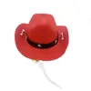 Hundkläder Pet Cowboy Hat Scarf Set Elastic Cord Stylish Western Costume Breattable Justerable For Dogs