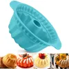 Mögel Ny 3D -form Silikonkakor Mögel Diy bakverk Bakningsverktyg för kakan Pan Kitchen Flinged Tube Pan Bakeware Cake Decorating Tool