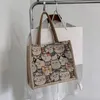 Fashion shopper tote bag horizontal printed canvas handbag woman luxury handbag canvas linen Beach big Travel shopping bag12