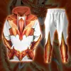 Heren Hoodies Sweatshirts Pop Role-Playing Anime Saint Seiya Gedrukte Hoodie Set 3d Street Harajuku Childrens Track and Field Suit Mens Sportswear Tweed-Piece Set 240425