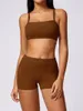 Conjuntos ativos conjunto de ioga feminino de alta intensidade de secagem rápida shorts de sutiã de sutiã Leggings Fitness Two Piece Suit Gym Exercício Roupas de exercícios