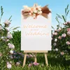 Decoratieve bloemen simulatie bloem bruiloft lintel krans zijden doek deur decor thuis muur hangende kerk stoel neproze voor bruiloften