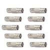 Escam 10pcs BNC أنثى إلى الإناث مضمّنة Coax BNC Connector Extender for CCTV Camera Security Video System System