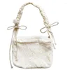 Sac à imprimerie de style coréen femmes épaule petites marguerites toile crossbody for femelle sacs plissés de sangle