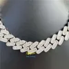 Pass Diamond Tester Hip Hop Jewelry Silver 925 ketting VVS Moissanite Diamond vaste Iced Out Cuban Link Chain