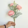 Fleurs décoratives multicolores artificiels faux plastique plante pivoine à la maison décoration de mariage à la mode et simple simulation 2024