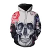 Hoodies pour hommes Sweatshirts New Automn Skull Sweat à capuche 3D Impression pour hommes Horreur de la mode