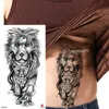 Transfert de tatouage étanche à tatouage temporaire Forest Lion Tiger Bear Flash Femme Snake Wolf Crown Flower Body Art Arm FaToo Tatoo Men 240426