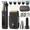 Hårtrimmer Mota Electric Shaver och Clipper Set med Digital Display Washable Electric Q240427