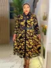 Vestidos africanos elegantes para mulheres roupas de manga longa Africa Clothing Plus Size Dress Dashiki Ancara Turkey Robe Robe 240425