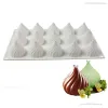 Moulds 15 Hole Small Whirlwind Mousse Cake Mold Small Onion Cookie Silicone Mould Dessert Chocolate Baking Mold Bakeware Accessories