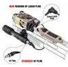 Lights Tactical Crane 2,5 mm 3,5 mm SF Plug Dual Fonction Pressure Interrupteur Remote pour DBAL PEQ15 MAWL M300 M600 Arme Scout Light