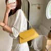 Shoulder Bags Fashion Small Handbag 2024 Women's Bag Yellow White Pu Leather Black Armpit Baguette