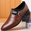 Casual Shoes Men Leather 2024 Pointed Oxford Formal Wedding Party Office Business Wear