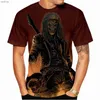 T-shirts masculins rétro rétro d'horreur rétro Skull 3D T-shirt pour hommes imprimés y2k Nouveau-cou o-cou