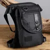 Men Waist Pack Bum Leg Thigh Bag Motorcycle Rider Nylon/Canvas Military/Assault Male Cross Body Fanny Pack Hip Belt Drop Bags 240419