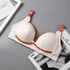 La maternità intimata Euerdodo Nursing Bra in gravidanza vestiti per donne in gravidanza reggiseno di cotone di cotone con seno aperto D240426