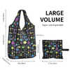 Inne materiały macierzyńskie Kawaii Drukowane zlewki Laboratorium Technologii sklepu TOTE TOGS Portable Shoder Shopper Science Chemistry torebka DH4gi