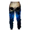 Padrão de crânio masculino calças impressas 3D Sports Sports Men's Casual Moda Sports Hip Hop Pants