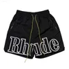 skjorta rhude korta ärmar designer mens skjortor rhude shorts kvinnor svettbyxor höjd kvalitet skjorta kläder sommar lyx bomullsbrev tryckt toppar strandstil tees