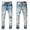 2023 Designer jeans heren denim borduurbroek mode gaten broek te us maat 28-40 hiphop verontrustende ritssluiting voor mannelijke Jean