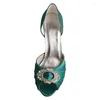 Платье обуви на заказ ручной работы для женщин Свадебные оливковые зеленые