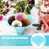 Din sets sets 50 pc's sneeuwkegel dessertbekers smoothie container kleurrijke ijskommen pudding verpakking het huisdier creatief water