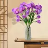 Flores decorativas 1 PC Artificial Iris Flowet Bouquet Silk Orchid Spring Decoración de la boda de la boda Suministros de fiesta falsas