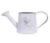 French Style Rustic White Shabby Chic Mini Rustic Metal Garden Decor Watering Can For Home Wedding Decoration8630741