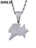 Män och kvinnor White Gold Hip Hop Number 47 Star Pendant Necklace Charms Cubic Zircon Stone Smycken gåvor6985215