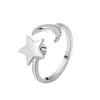 Anelli a grappolo 2024 Fashion Star Ring Ring Moon Open Ladies Punk Party Gioielli Gift Wholesale