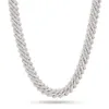 Hip Hop sieraden Moissanite Cubaanse ketting Ice Out Diamond Cuban Link 925 Silver 14mm ijs Miami Cuban Chain