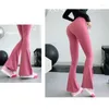 Aktive Hosen 2024 Yoga Flare Flare Hoit lässig lässig schnell trockener Schweiß absorbieren Pilates Fitness Elastic Slim Fit Wide Bein