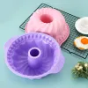 型型fais du紫色のベーキング型ペストリーの形状とアクセサリーケーキデコレーションツールシリコン型ベイクウェアマフィンカップケーキ型